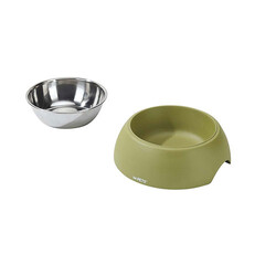 M-Pets Eco Bamboo Küçük Irk Köpek ve Kedi Mama ve Su Kabı Yeşil 190 Ml - Thumbnail