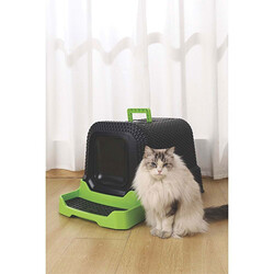 M-Pets Eco Rattan Kapalı Kedi Tuvaleti 69x42x41 Cm - Thumbnail