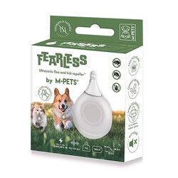 M-Pets - M-Pets Fearless Ultrasonik Pire ve Kene Koruyucu Beyaz 3,3x1,4x4,6cm 