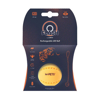M-Pets Flash Led Top Köpek Oyuncağı Turuncu 6,4x50 Cm 