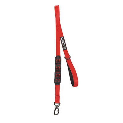 M-Pets Flex Köpekler İçin Şok Emici Gezdirme Kayışı Kırmızı-Siyah 120 Cm 