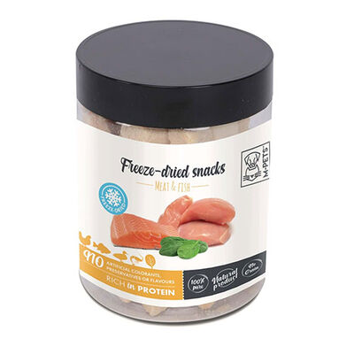 M-Pets Freeze Dried Dondurularak Kurutulmuş %100 Et ve Balıklı Köpek Ödülü 30 Gr 
