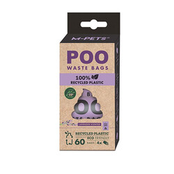 M-Pets - M-Pets Geri Dönüştürülmüş Malzemeden Yapılı Lavanta Kokulu Köpek Dışkı Toplama Poşeti 4x15 Yaprak 