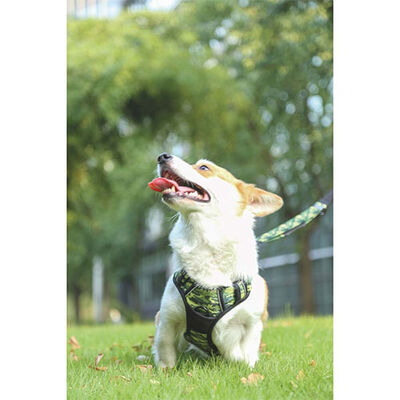 M-Pets Hiking Reflektörlü Köpek Göğüs Tasması Kamuflaj Medium 40-75 Cm 