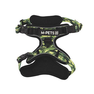 M-Pets Hiking Reflektörlü Köpek Göğüs Tasması Kamuflaj Small 35-60 Cm 
