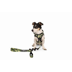 M-Pets Hiking Reflektörlü Köpek Göğüs Tasması Kamuflaj Small 35-60 Cm - Thumbnail