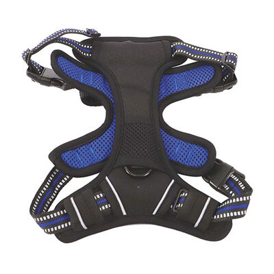 M-Pets Hiking Reflektörlü Köpek Göğüs Tasması Mavi Medium 40-75 Cm 