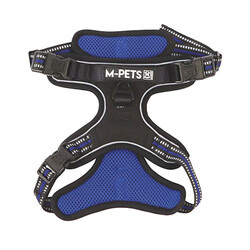 M-Pets Hiking Reflektörlü Köpek Göğüs Tasması Mavi Small 35-60 Cm - Thumbnail