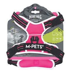 M-Pets - M-Pets Hiking Reflektörlü Köpek Göğüs Tasması Pembe Medium 40-75 Cm 
