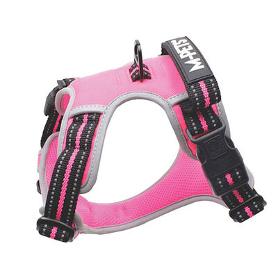 M-Pets Hiking Reflektörlü Köpek Göğüs Tasması Pembe Medium 40-75 Cm 