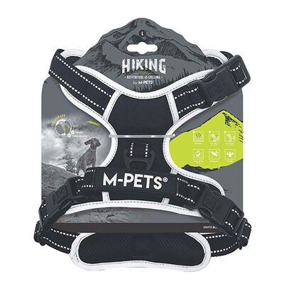 M-Pets Hiking Reflektörlü Köpek Göğüs Tasması Siyah Large 45-95 Cm 
