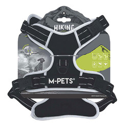 M-Pets - M-Pets Hiking Reflektörlü Köpek Göğüs Tasması Siyah Medium 40-75 Cm 