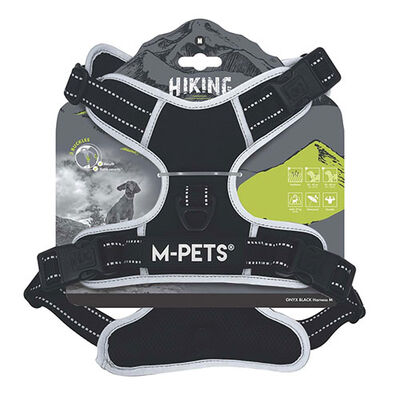 M-Pets Hiking Reflektörlü Köpek Göğüs Tasması Siyah Medium 40-75 Cm 