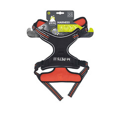 M-Pets - M-Pets Hiking Reflektörlü Köpek Göğüs Tasması Turuncu XLarge 50-110 Cm 