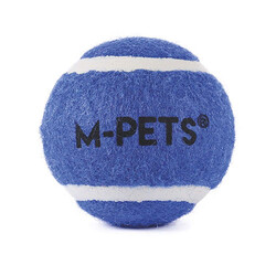 M-Pets Hop Tenis Topu Köpek Oyuncağı Mavi 3'lü 5 Cm - Thumbnail