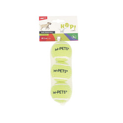 M-Pets - M-Pets Hop Tenis Topu Köpek Oyuncağı Sarı 3'lü 5 Cm 