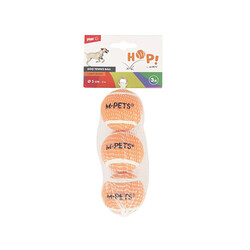 M-Pets - M-Pets Hop Tenis Topu Köpek Oyuncağı Turuncu 3'lü 5 Cm 