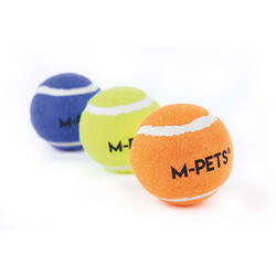 M-Pets Hop Tenis Topu Köpek Oyuncağı Turuncu 3'lü 6,4 Cm - Thumbnail