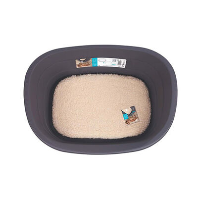 M-Pets Java Plastik Minderli Köpek Yatağı Medium 61x41x23 Cm 