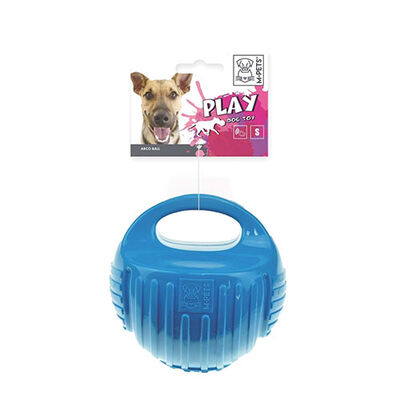 M-Pets Kauçuk Top Köpek Oyuncağı Mavi Small 7,7 Cm 
