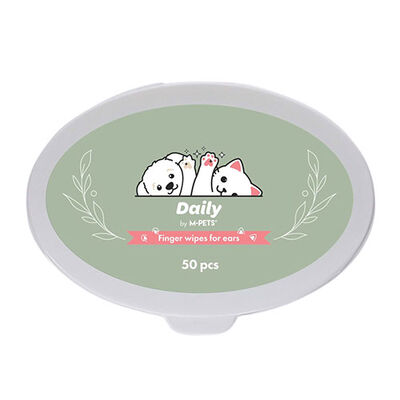 M-Pets Kedi ve Köpek Kulak Temizliği İçin Parmak Pedi 50'li 