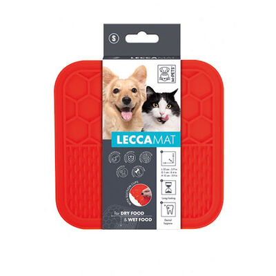 M-Pets Lecca Kedi ve Köpekler İçin Yavaş Beslenme Ödül Matı Small Kırmızı 15x15 Cm 