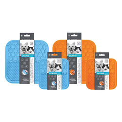 M-Pets Lecca Kedi ve Köpekler İçin Yavaş Beslenme Ödül Matı Small Turuncu 15x15 Cm - Thumbnail