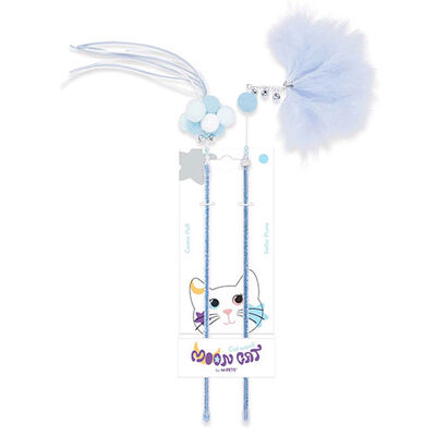 M-Pets Mooncat Olta Kedi Oyuncağı Mavi 2'li 40 Cm 