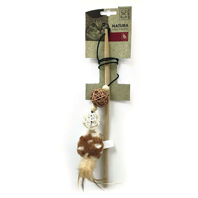 M-Pets Natura Üç Toplu Kedi Oltası Karışık Renkli 40 Cm 