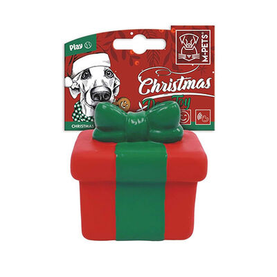 M-Pets Noel Hediye Kutusu Köpek Oyuncağı 7x5x7,5 Cm 