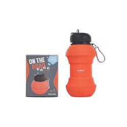 M-Pets On The Road Katlanır Köpek Seyahat Su Kabı Turuncu 550 Ml - Thumbnail