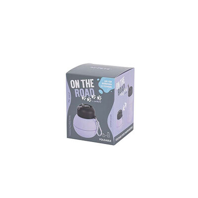 M-Pets On The Road Lavanta Moru Katlanabilir Köpek Seyahat Suluğu 200-550 ml 
