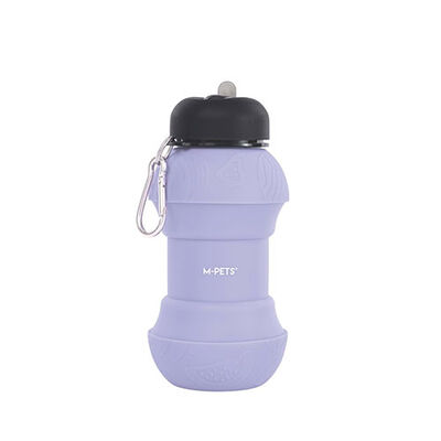 M-Pets On The Road Lavanta Moru Katlanabilir Köpek Seyahat Suluğu 200-550 ml 