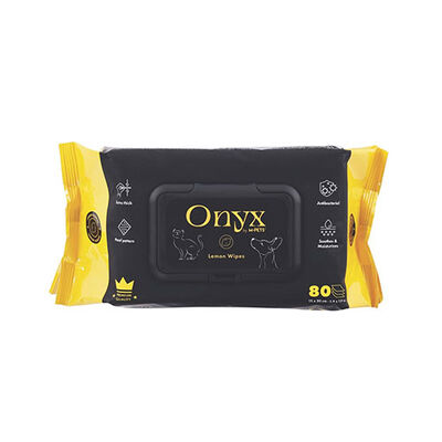 M-Pets Onyx Limon Kokulu Kedi ve Köpek Temizleme Mendili 80'li 