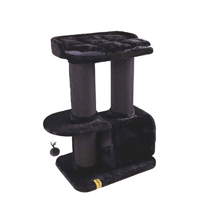 M-Pets Panther Premium Casbah Kedi Tırmalama Ağacı Siyah 68x48x98 Cm 