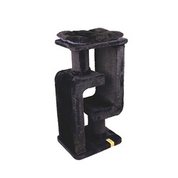 M-Pets - M-Pets Panther Premium Duo Tırmalama Tahtalı Kedi Ağacı Siyah 48x40x98 Cm 