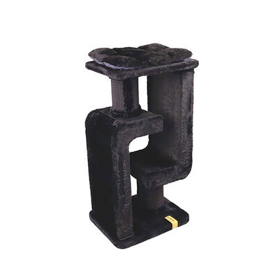 M-Pets Panther Premium Duo Tırmalama Tahtalı Kedi Ağacı Siyah 48x40x98 Cm 
