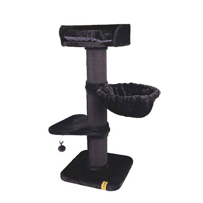 M-Pets Panther Premium Nido Kedi Tırmalama Ağacı Siyah 55x55x130 Cm 