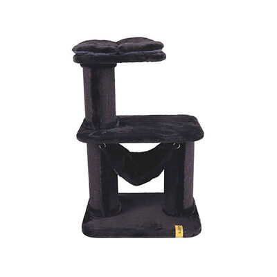 M-Pets Panther Premium Relax Kedi Tırmalama Tahtalı Kedi Ağacı Siyah 65x48x98 Cm 