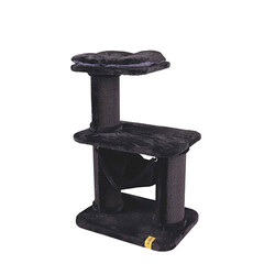M-Pets Panther Premium Relax Kedi Tırmalama Tahtalı Kedi Ağacı Siyah 65x48x98 Cm - Thumbnail