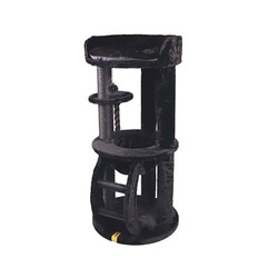 M-Pets - M-Pets Panther Premium Suite Kedi Tırmalama Ağacı Siyah 62x62x130 Cm 