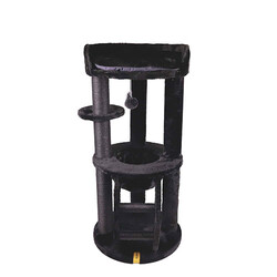 M-Pets Panther Premium Suite Kedi Tırmalama Ağacı Siyah 62x62x130 Cm - Thumbnail