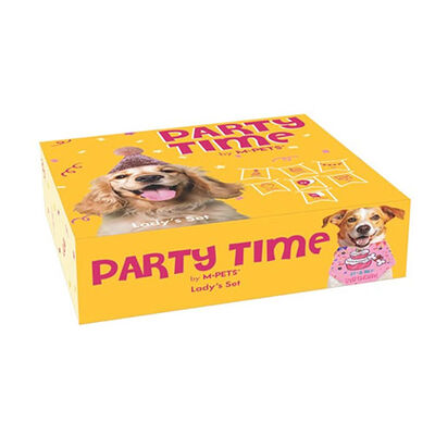 M-Pets Party Time Dişi Köpekler İçin Doğum Günü Seti 20x20x7 Cm 