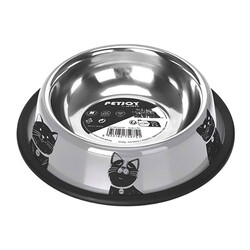 M-Pets - M-Pets Petjoy Cat Family Çelik Kedi Mama Kabı Medium 610 Ml 