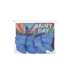 M-Pets Rainy Day Köpek Ayakkabısı Mavi Large 5x3,8 Cm - Thumbnail