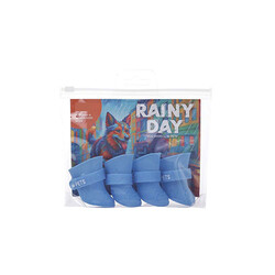 M-Pets Rainy Day Köpek Ayakkabısı Mavi Medium 4,5x3,4 Cm - Thumbnail