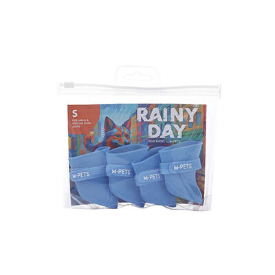 M-Pets Rainy Day Köpek Ayakkabısı Mavi Small 3x4 Cm 