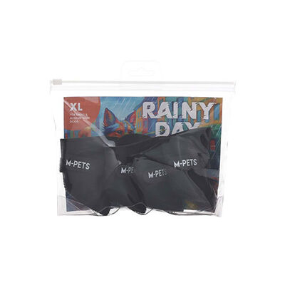 M-Pets Rainy Day Köpek Ayakkabısı Siyah XLarge 5,5x4,2 Cm 