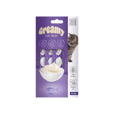 M-Pets Ton Balıklı Krema Kedi Ödül Maması 4x15 Gr 