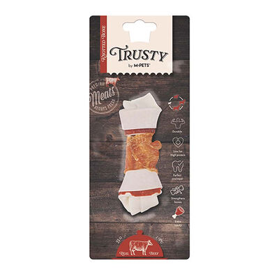 M-Pets Trusty Extra Sığır Etli Düğümlü Kemik Köpek Ödülü 55 Gr 12,7 Cm 